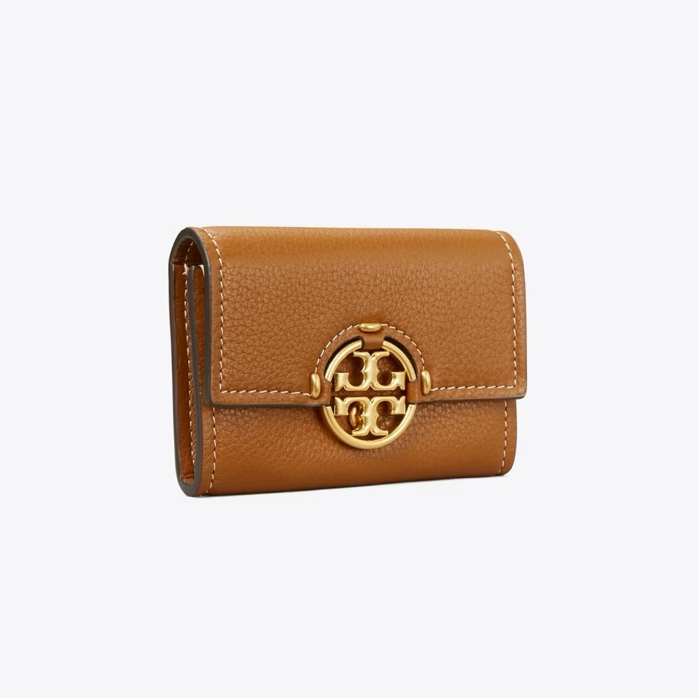 Tory Burch Miller Mini Brown Leather Wallet